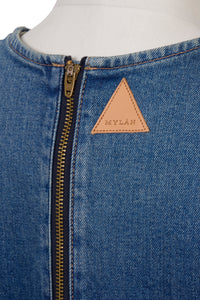 Volume Sleeve Denim Dress | Bleach