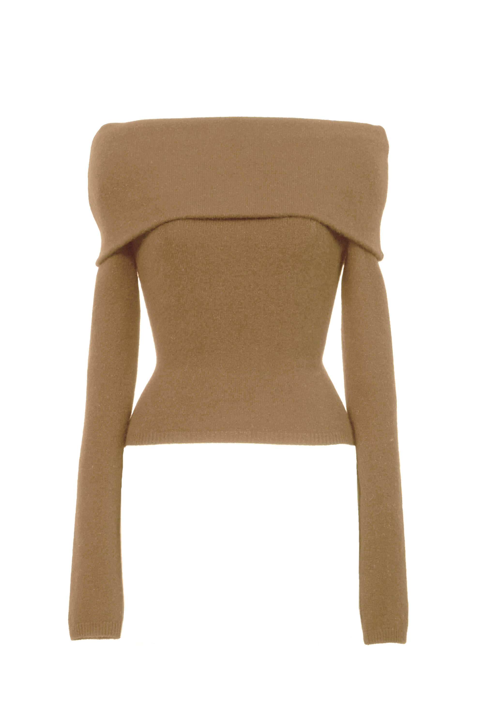 Cashmere Off Shoulder Knit Top | Stone – MYLAN ONLINE SHOP