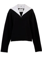 画像をギャラリービューアに読み込む, Wool Cashmere Sailor Collar Knit | Stone
