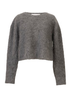 Load image into Gallery viewer, Wool Mohair Knit Top | Light Grey
