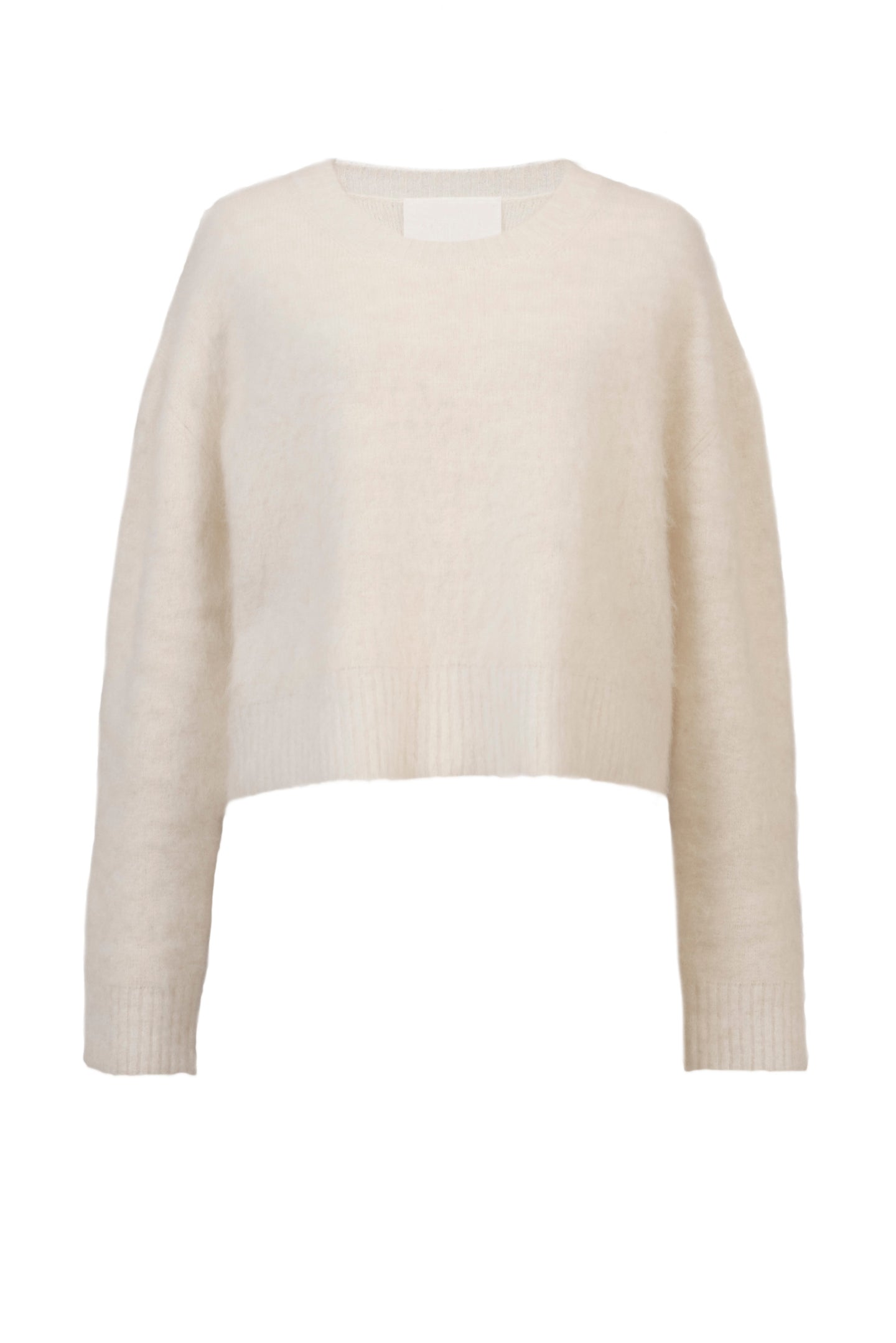 Wool Mohair Knit Top | Pearl