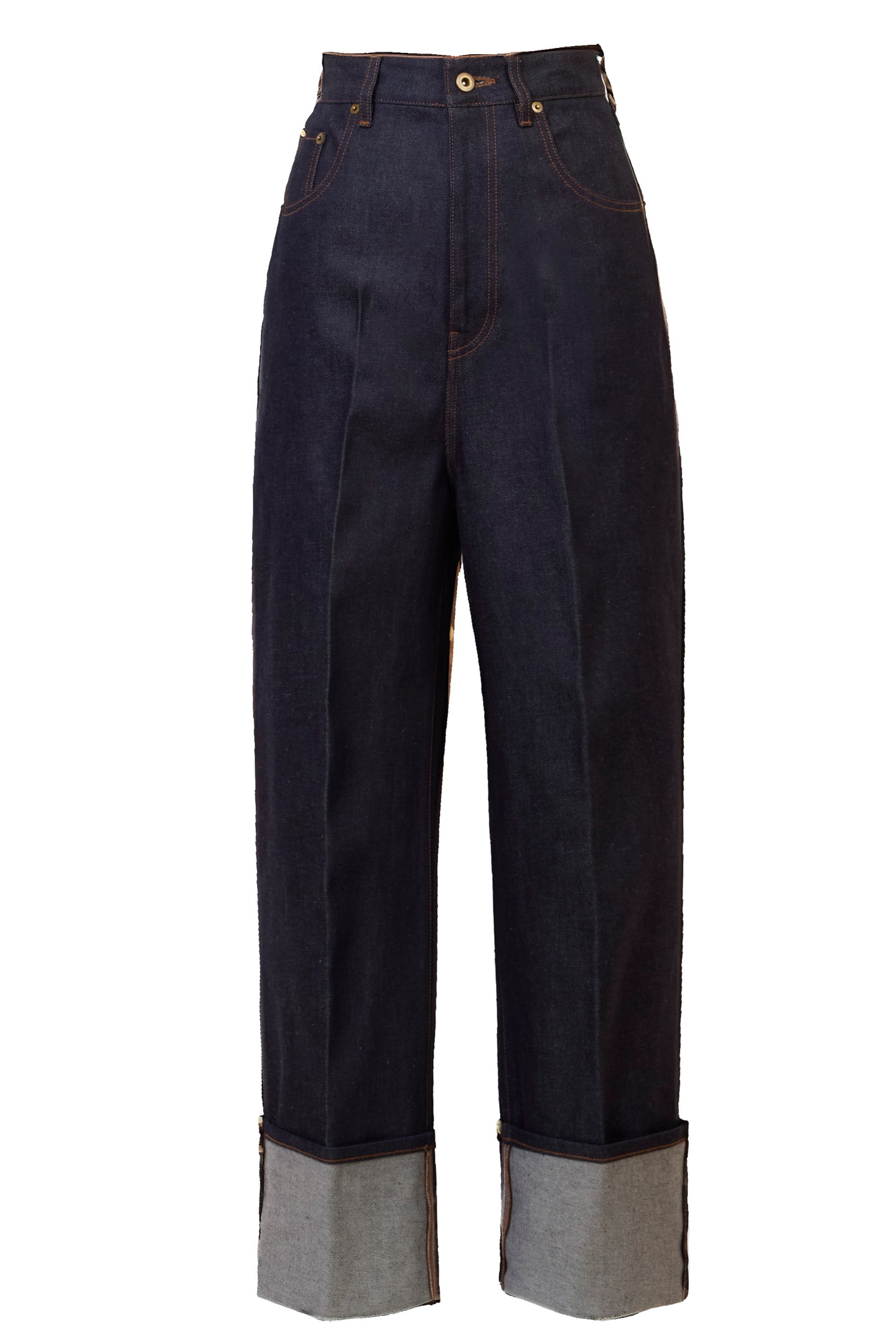 Denim Roll-up Pants | Non Wash