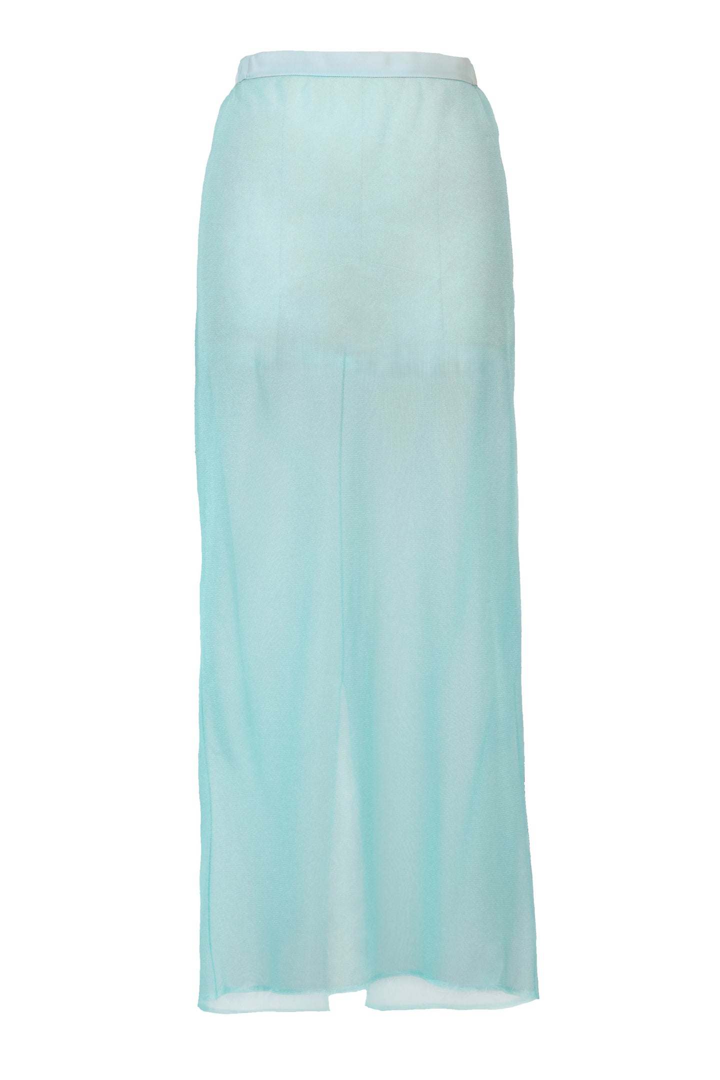 See-through Back Slit Skirt | Mint