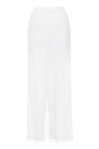 See-through Back Slit Skirt | Pearl