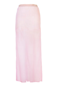 See-through Back Slit Skirt | Rose