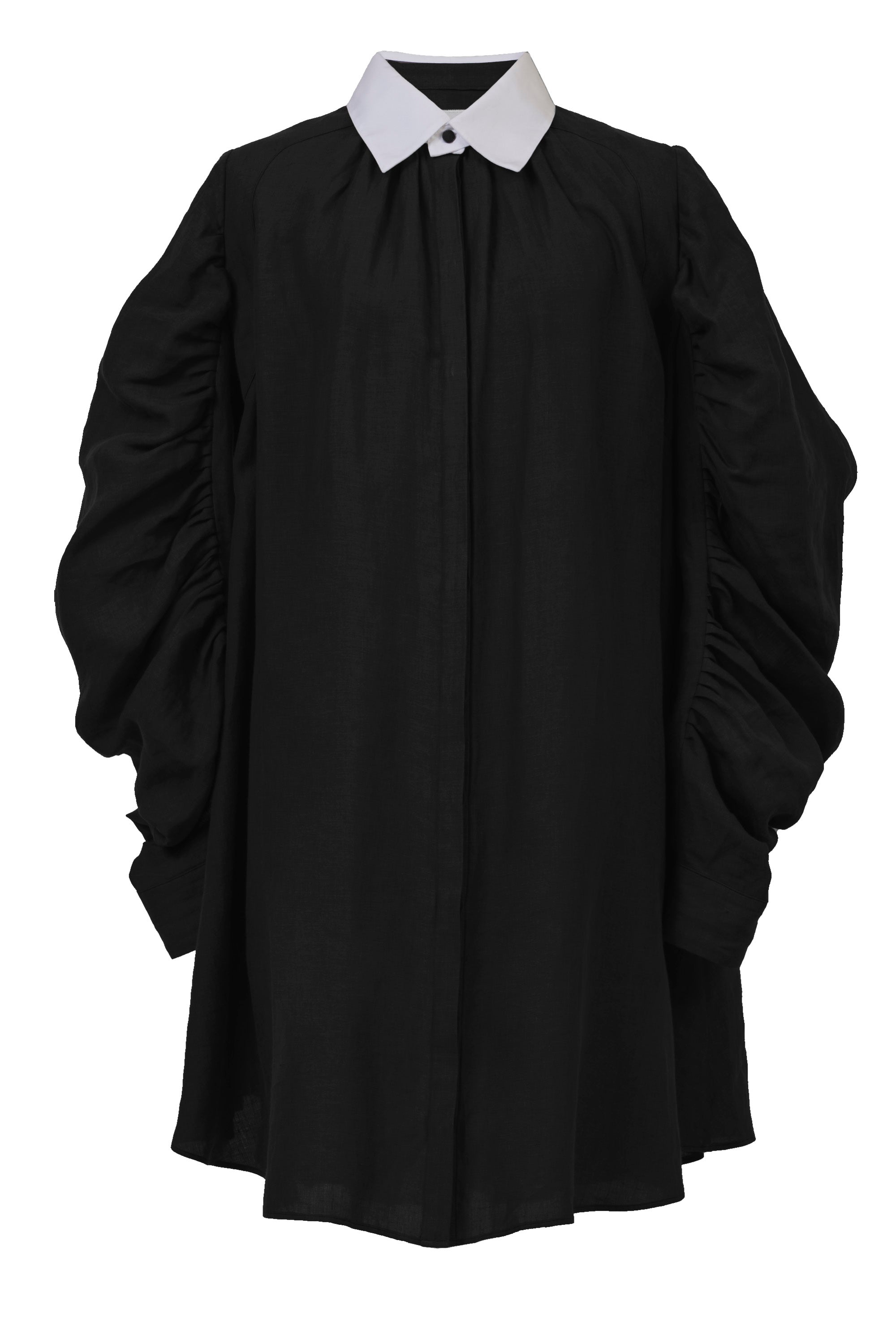 Volume Sleeve A-Line Shirt Dress | Sky – MYLAN ONLINE SHOP