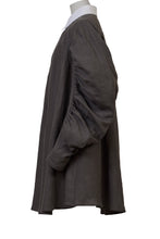 Load image into Gallery viewer, Volume Sleeve A-Line Shirt Dress | Charcoal Grey
