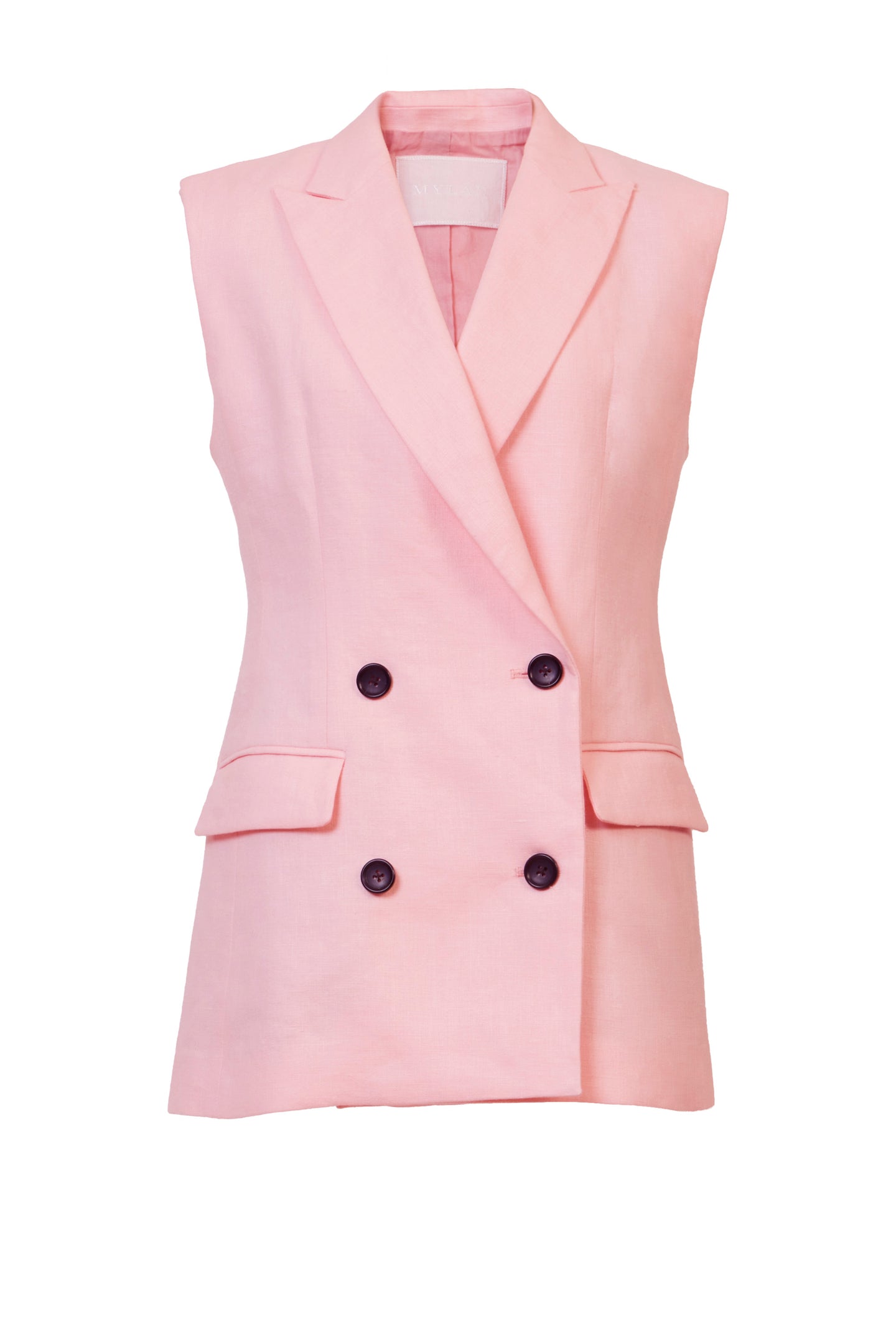 Sleeveless Tailored Jacket | Cherry Blossom