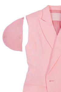 Sleeveless Tailored Jacket | Cherry Blossom