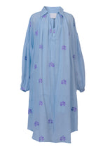 Load image into Gallery viewer, Embroidery Tunic Dress | Sea Blue
