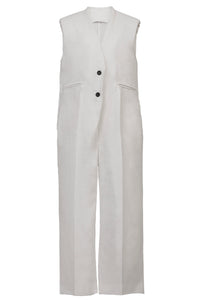 Tailored Jumpsuit | Shell White