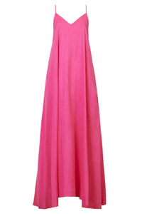 Back Open Camisole Dress | Fuchsia Pink