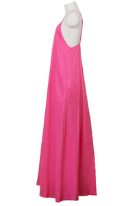 Back Open Camisole Dress | Fuchsia Pink