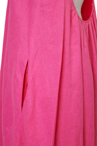 Back Open Camisole Dress | Fuchsia Pink