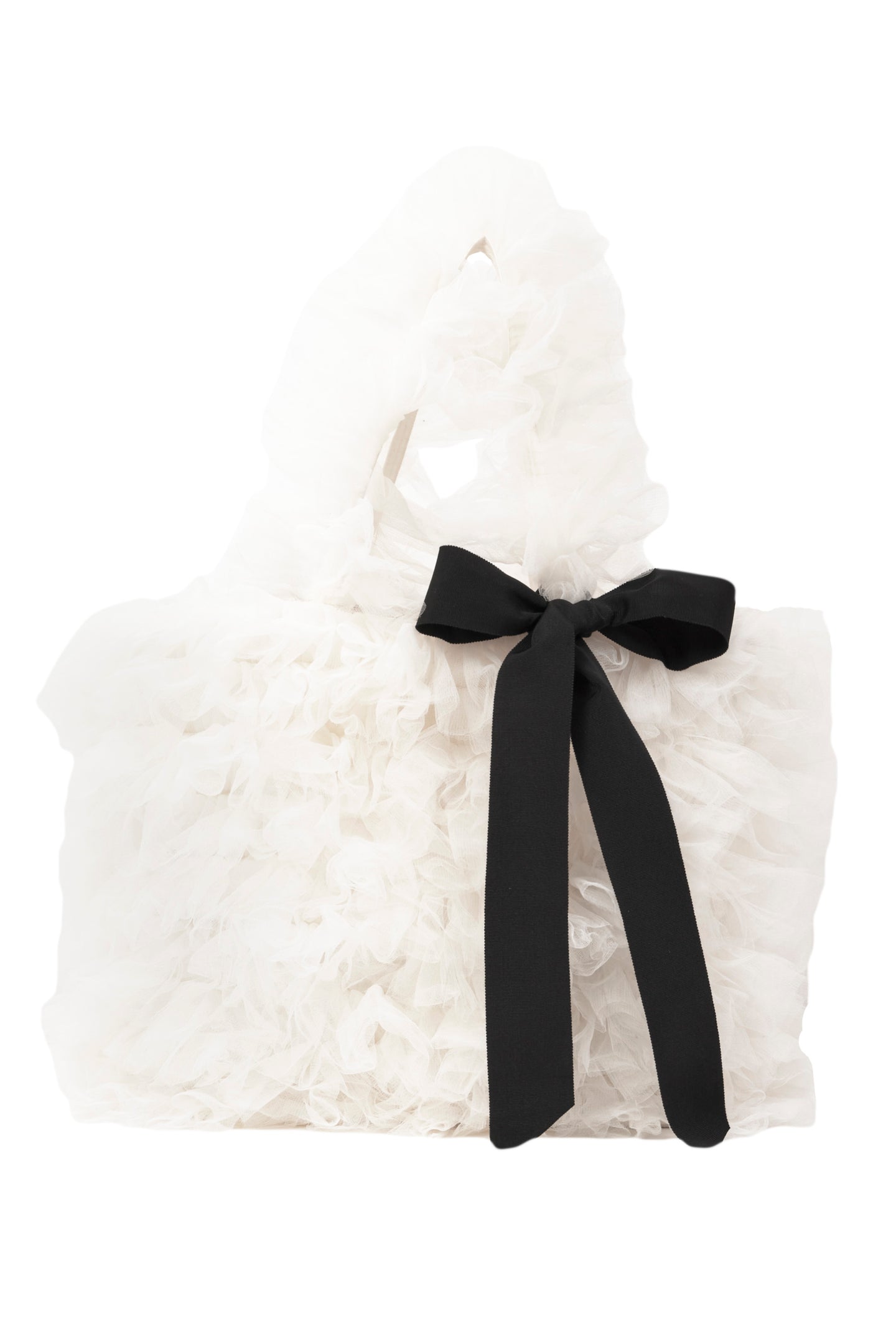 Frilled Bag L | Shell White