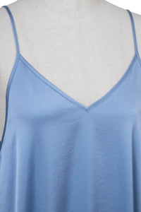Back Open Camisole Dress | Sea Blue
