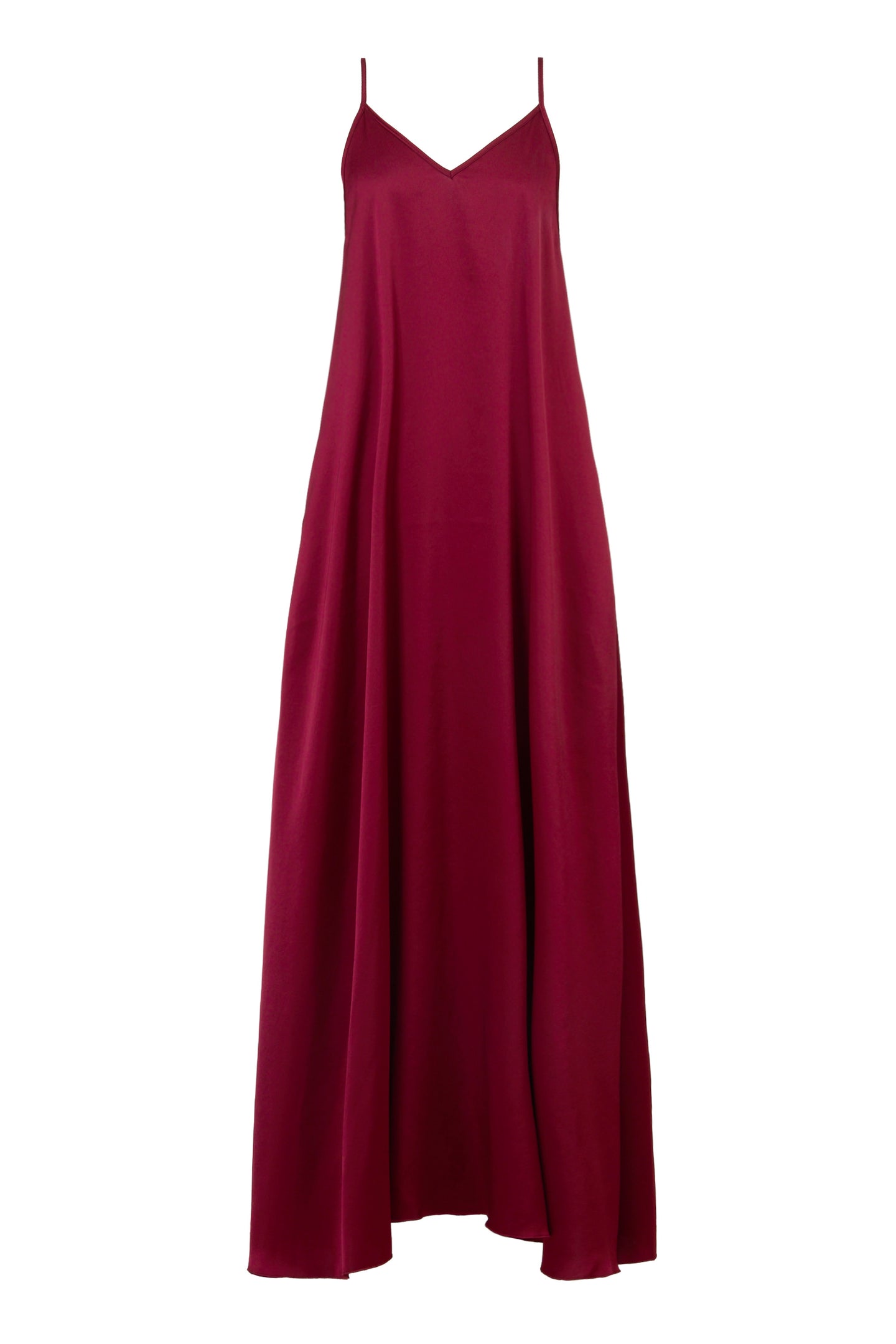 Back Open Camisole Dress | Dark Red
