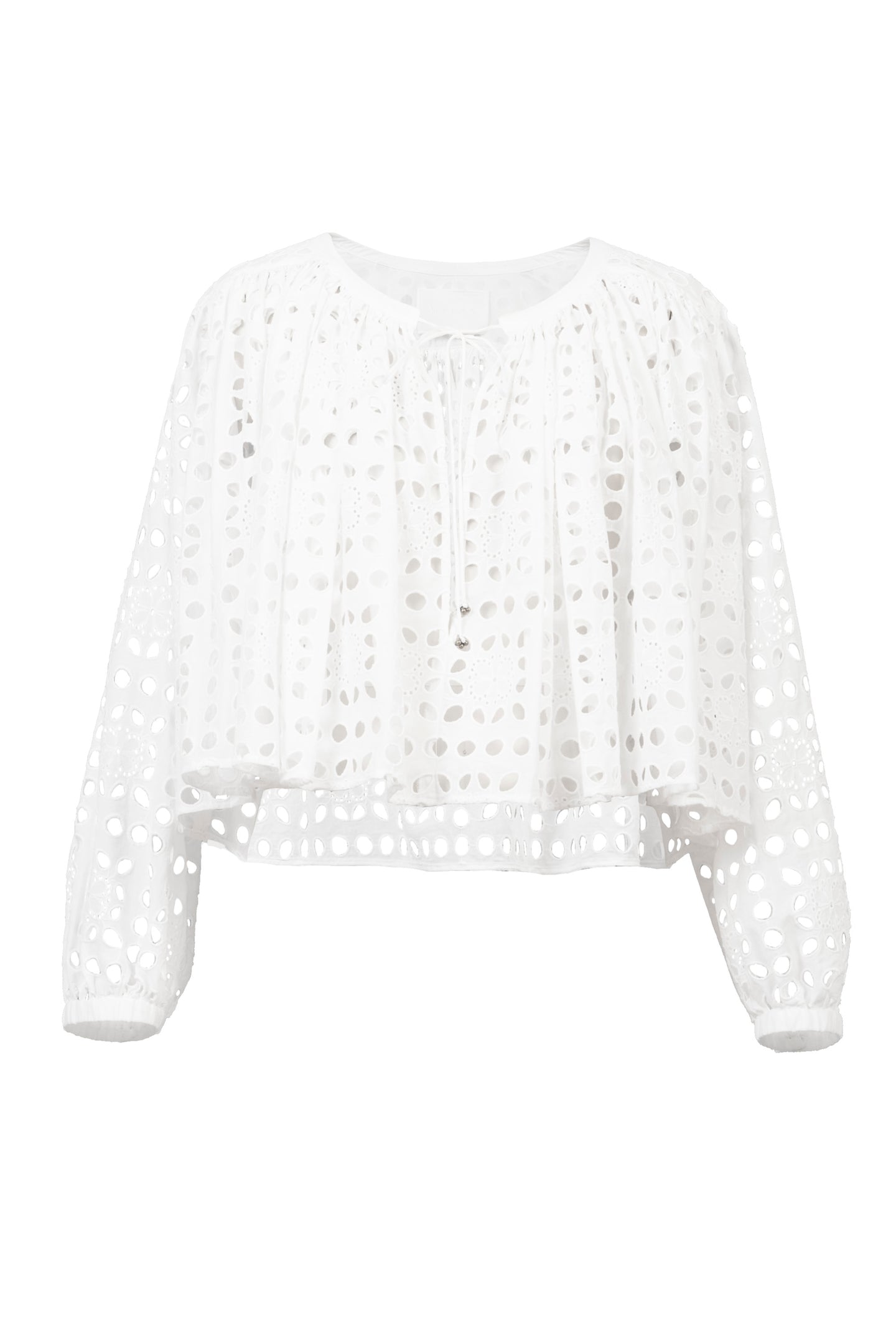 Gathered Lace Tunic | Shell White