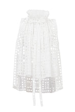 Load image into Gallery viewer, Gathered Collar Lace Blouse | Shell White
