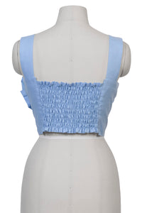 Floral Cropped Camisole | Sea Blue