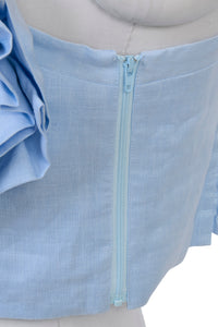 Floral Cropped Camisole | Sea Blue