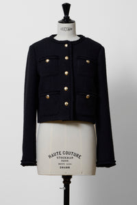Cropped Tweed Jacket | Stone