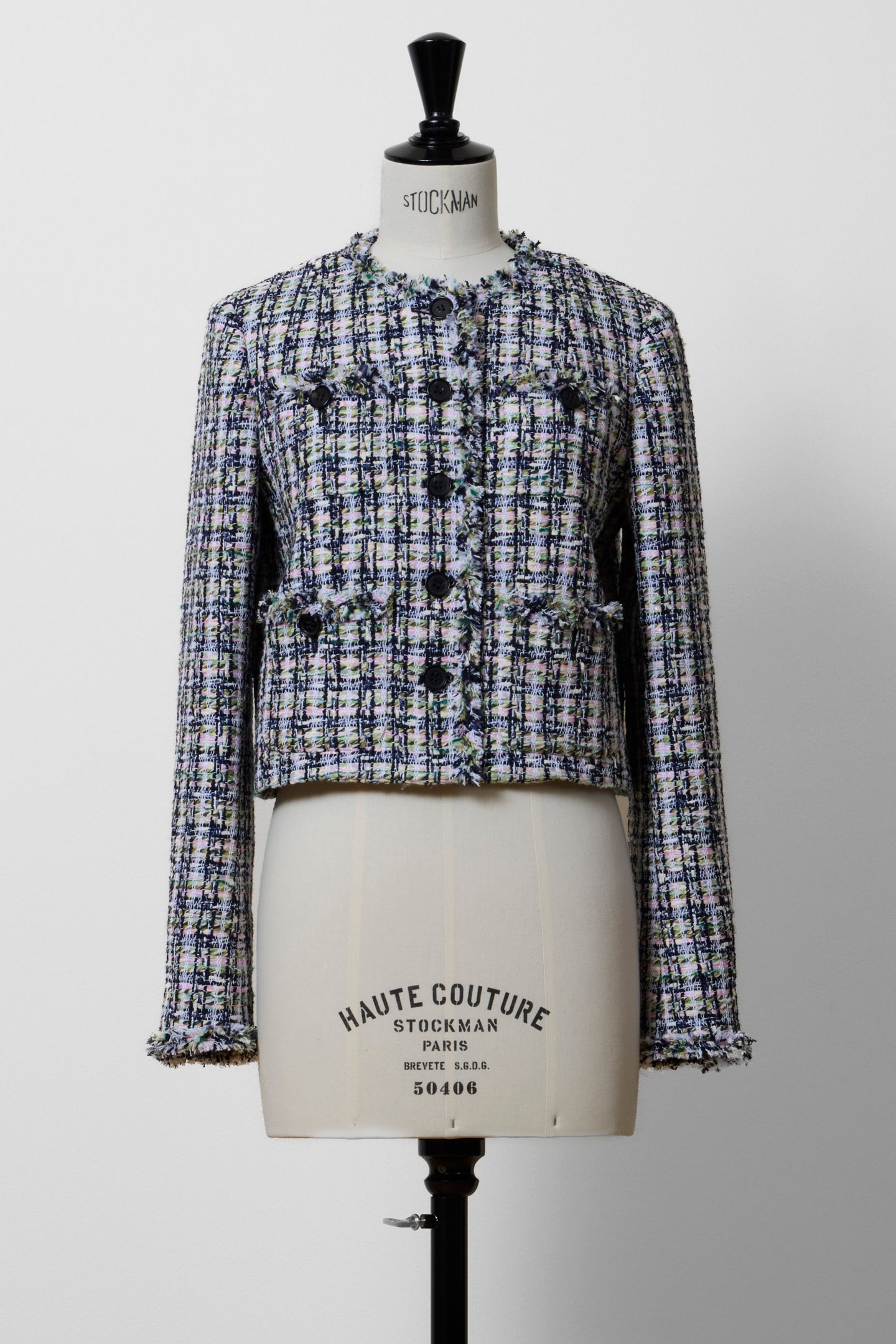 Cropped Tweed Jacket | Plaid