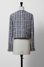画像をギャラリービューアに読み込む, Cropped Tweed Jacket | Plaid
