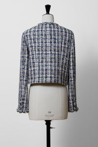 Cropped Tweed Jacket | Plaid