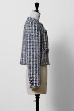 画像をギャラリービューアに読み込む, Cropped Tweed Jacket | Plaid
