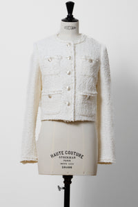 Cropped Tweed Jacket | Pearl