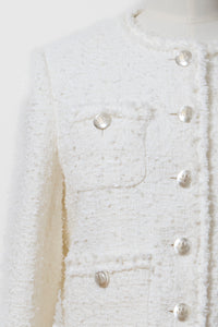 Cropped Tweed Jacket | Pearl