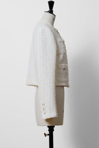 Cropped Tweed Jacket | Pearl