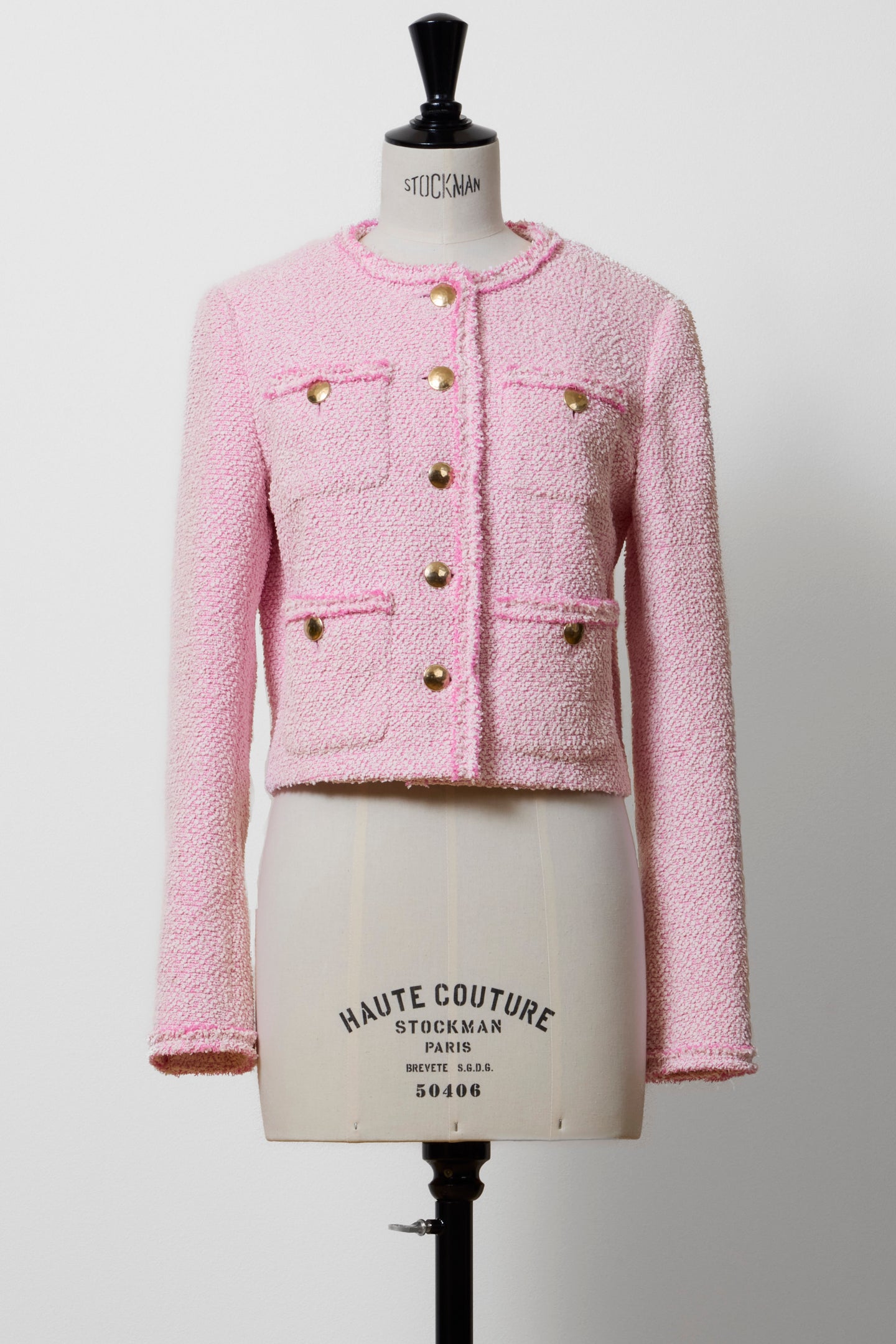 Cropped Tweed Jacket | Rose