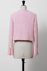 Cropped Tweed Jacket | Rose
