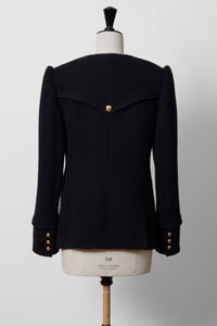 V-Neck Tweed Jacket | Stone