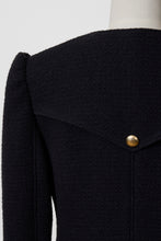 画像をギャラリービューアに読み込む, V-Neck Tweed Jacket | Stone
