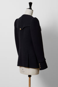 V-Neck Tweed Jacket | Stone
