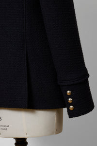 V-Neck Tweed Jacket | Stone