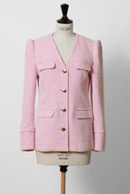 画像をギャラリービューアに読み込む, V-Neck Tweed Jacket | Rose
