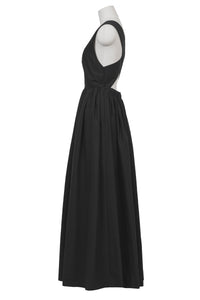 Back-Cross Long Dress | Shell White