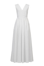 画像をギャラリービューアに読み込む, Back-Cross Long Dress | Shell White
