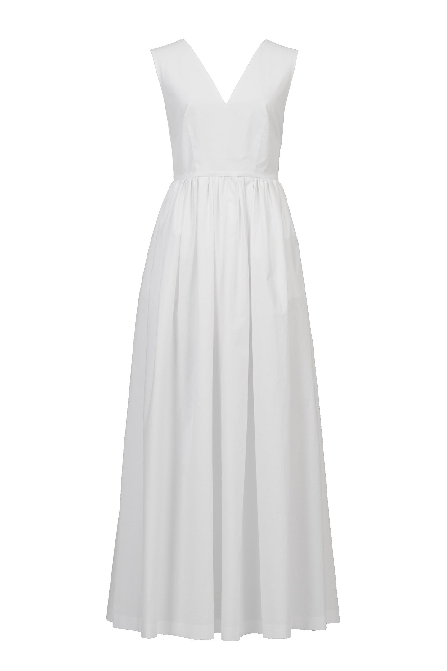 Back-Cross Long Dress | Shell White