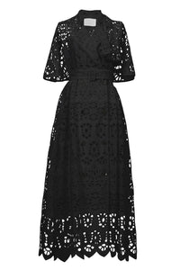 Sleeveless Lace Trench Coat | Stone
