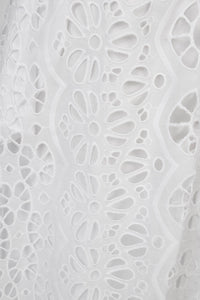 Volume Sleeve Lace Dress | Shell White