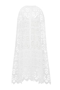 A-Line Lace Cape | Shell White