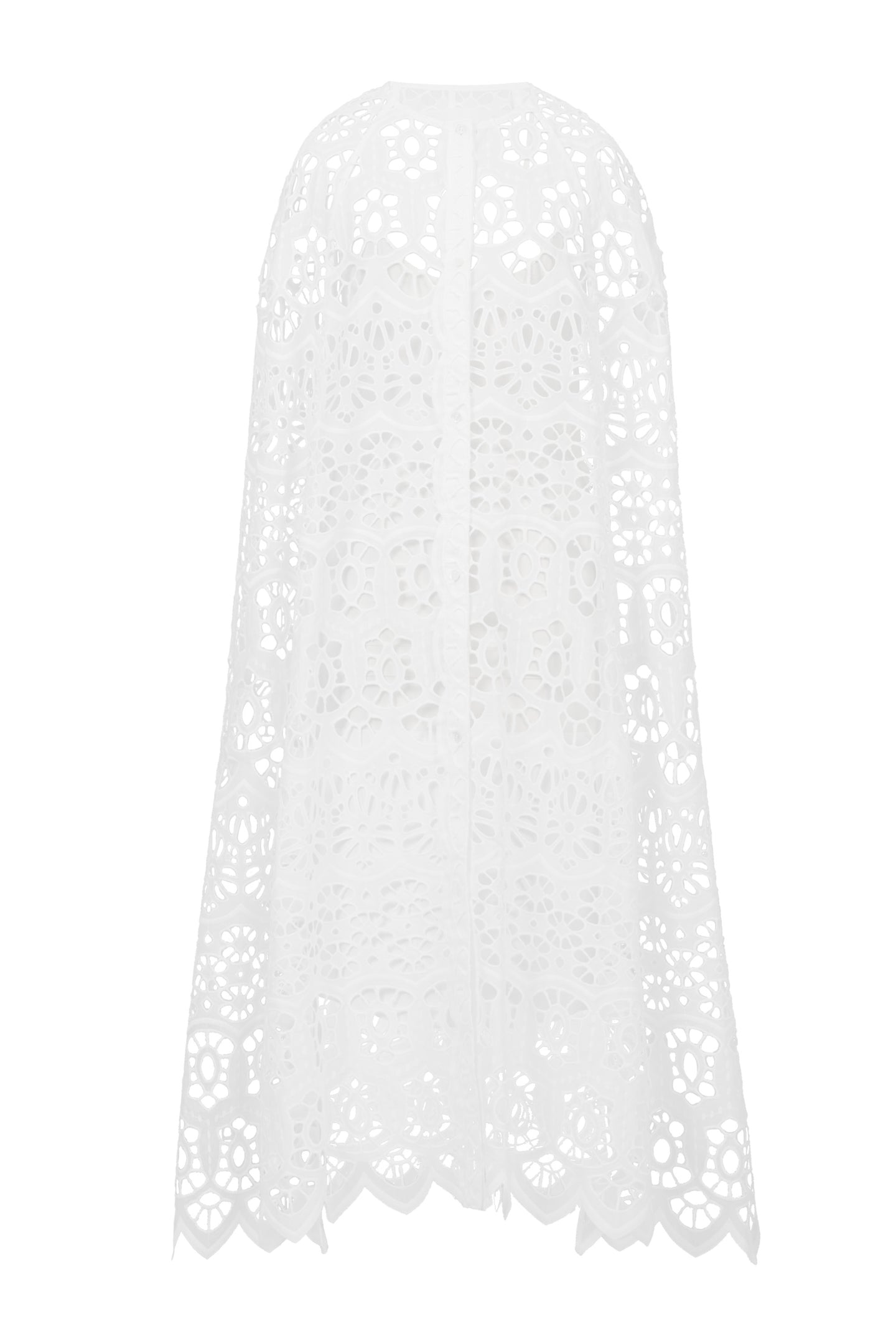 A-Line Lace Cape | Shell White
