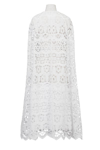 A-Line Lace Cape | Shell White