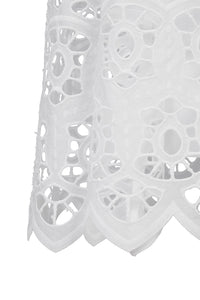 A-Line Lace Cape | Shell White