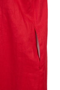 V-Neck Jumpsuit | Cherry Red